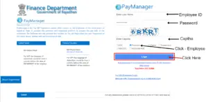 RAJASTHAN TEACHERS WEB PORTAL Paymanager Employee Login